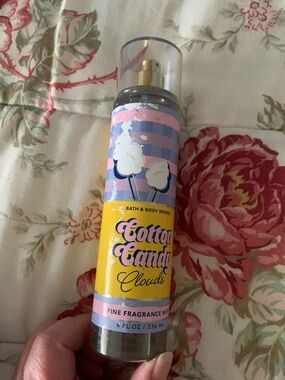 Bath & Body Works Cotton Candy Clouds Fine Fragrance Mist - Yellow & Pink